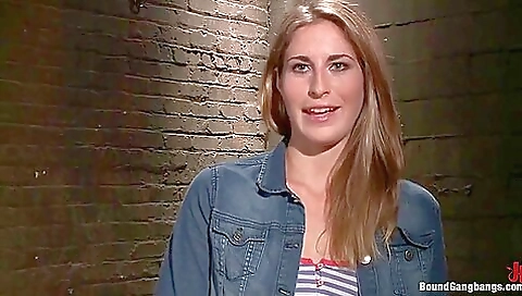 Blonde babe with huge tits and ready to fuck