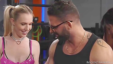 Slutty babe gets fucked by a huge cock